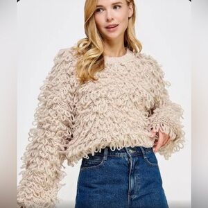 Strut & Bolt Shaggy Sweater Size S NWT